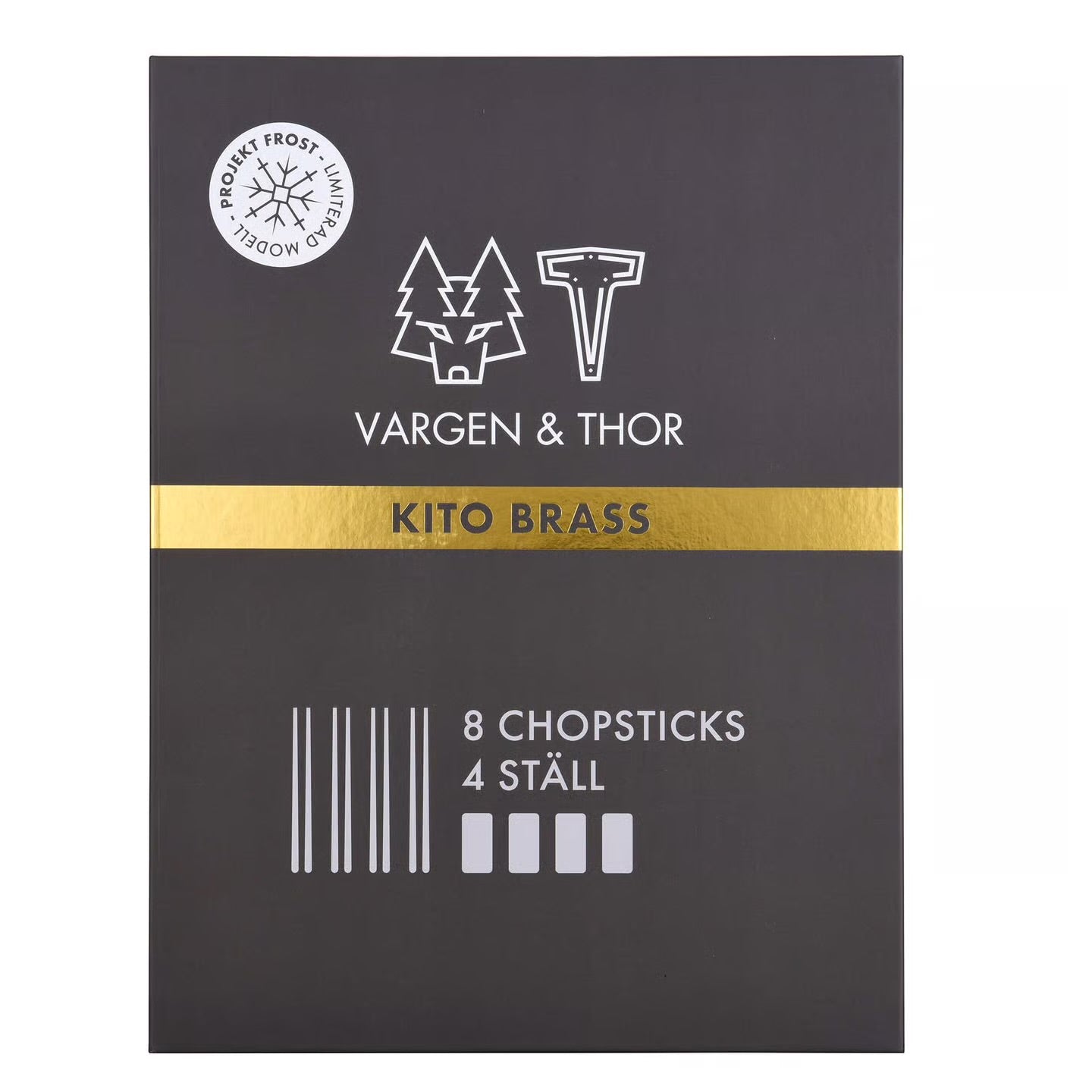 Kito chopsticks 4-pack från Vargen&Thor i mässing